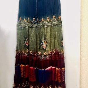 Colorful, embroidered skirt